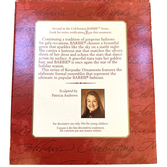 Hallmark Keepsakes 2001 Edition Celebration Barbie Christmas Tree Ornament NEW - Picture 2 of 4